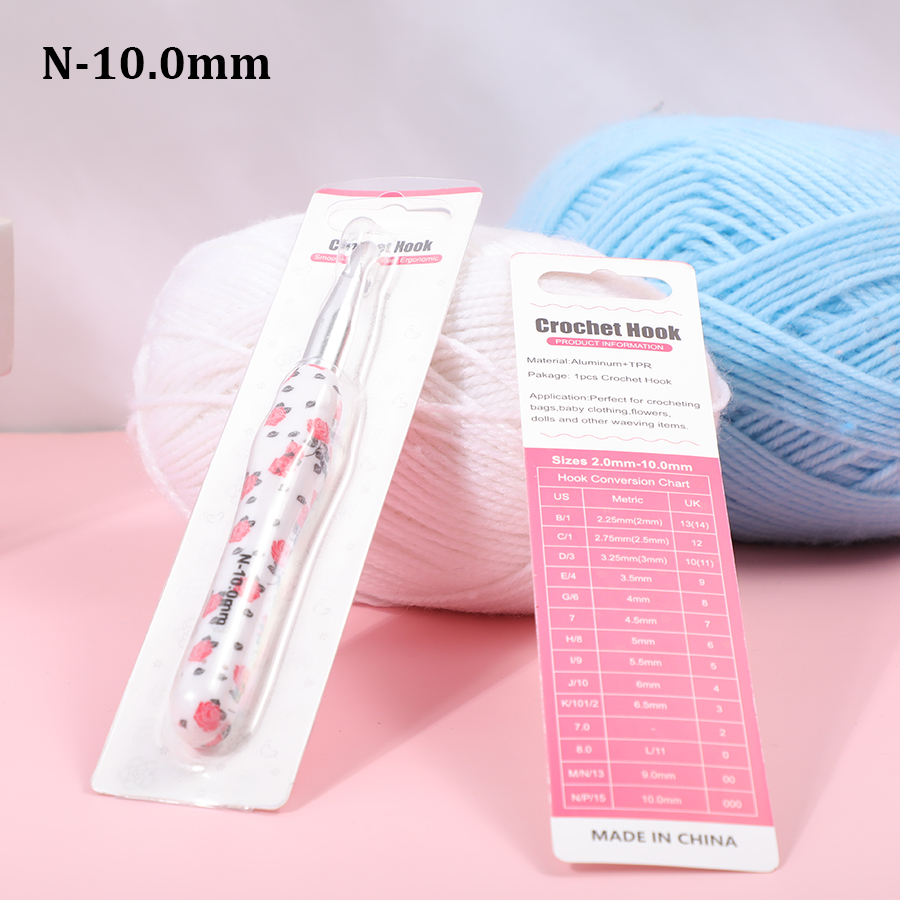 1 pièces/2.25-10.0mm Rose Crochet crochets poignée en caoutchouc aiguilles à Crochet pour débutants et tricot fil de Crochet bricolage artisanat au Crochet: Or