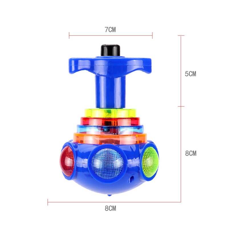 Spinning top flash lysende spinning toppe legetøj farverig top udkast legetøj blinkende led gyroskop børn klassisk legetøj