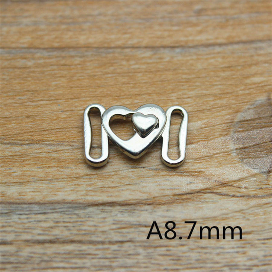 10 set legering bh klämma spännen badkläder clickers bikini front stängning spänne dekoration