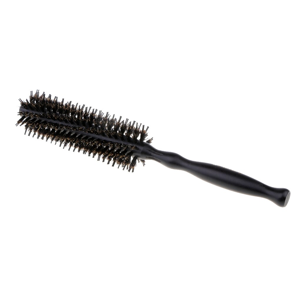 Cepillo de pelo redondo con cerdas desenredantes, cepillo con mango de madera para todo tipo de cabello, largo, corto, fino y grueso