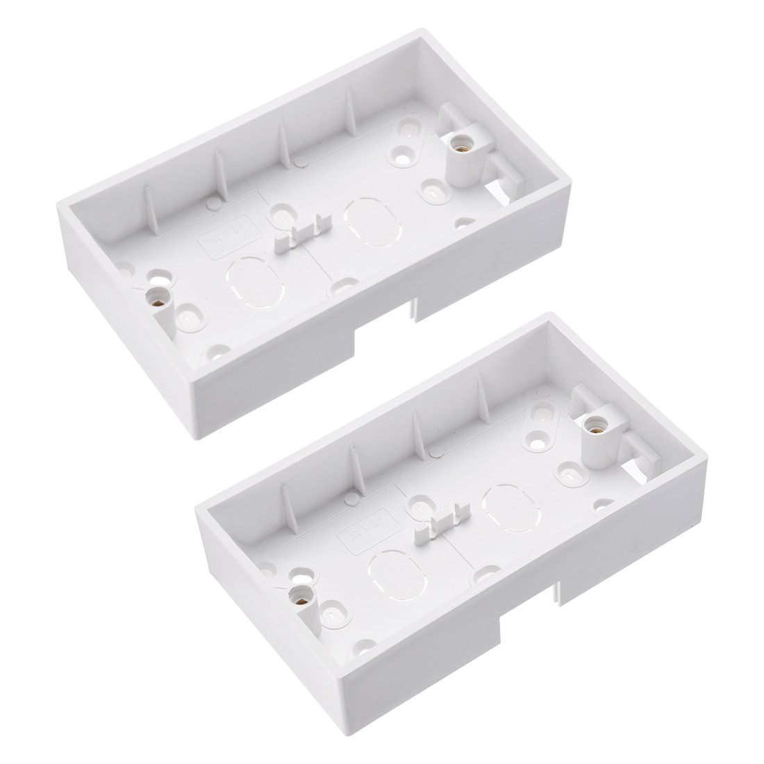 uxcell Wall Switch Box Electrical Outlet Surface Mount Cassette Single Gang 146mm 2pcs