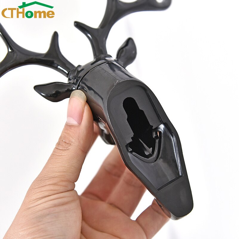 Hertenkop wandhaak dier zelfklevende kleding display rekken haak kleerhangers pet kamerdecoratie wand tas sleutelhouder gewei