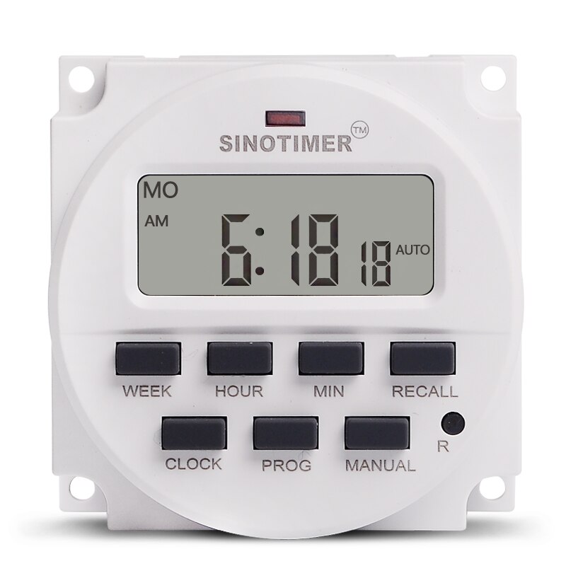 SINOTIMER 7 Days Programmable 12V DC Digital Timer Switch Control Time Relay