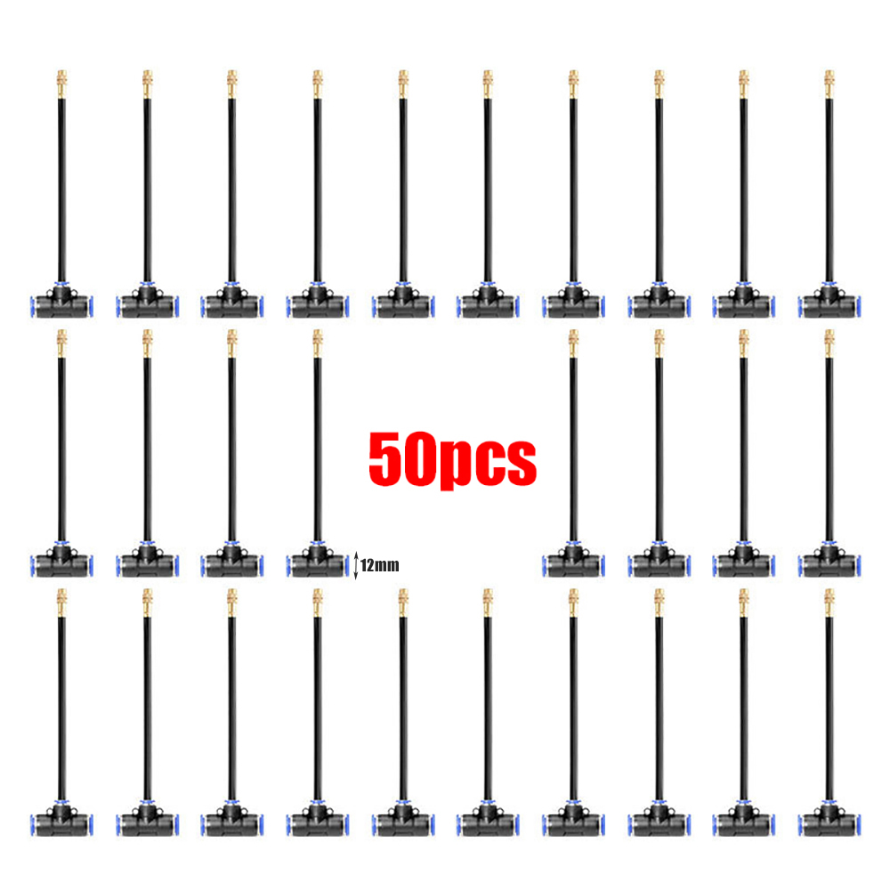 10-50Pcs Universal Free Bending Yellow Copper Mist Nozzle 12mm Straight Push Lock Joint 9/12mm Hose Garden Watering Sprayer: PURPLE