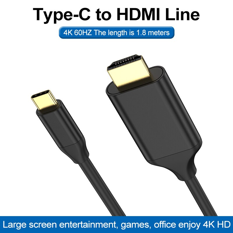 6Ft USB Type C to HDMI 4K@60Hz Cable usb hub ноутбук планшет флешка Планшеты أجهزة الكمبيوتر المحمولة لابتوب