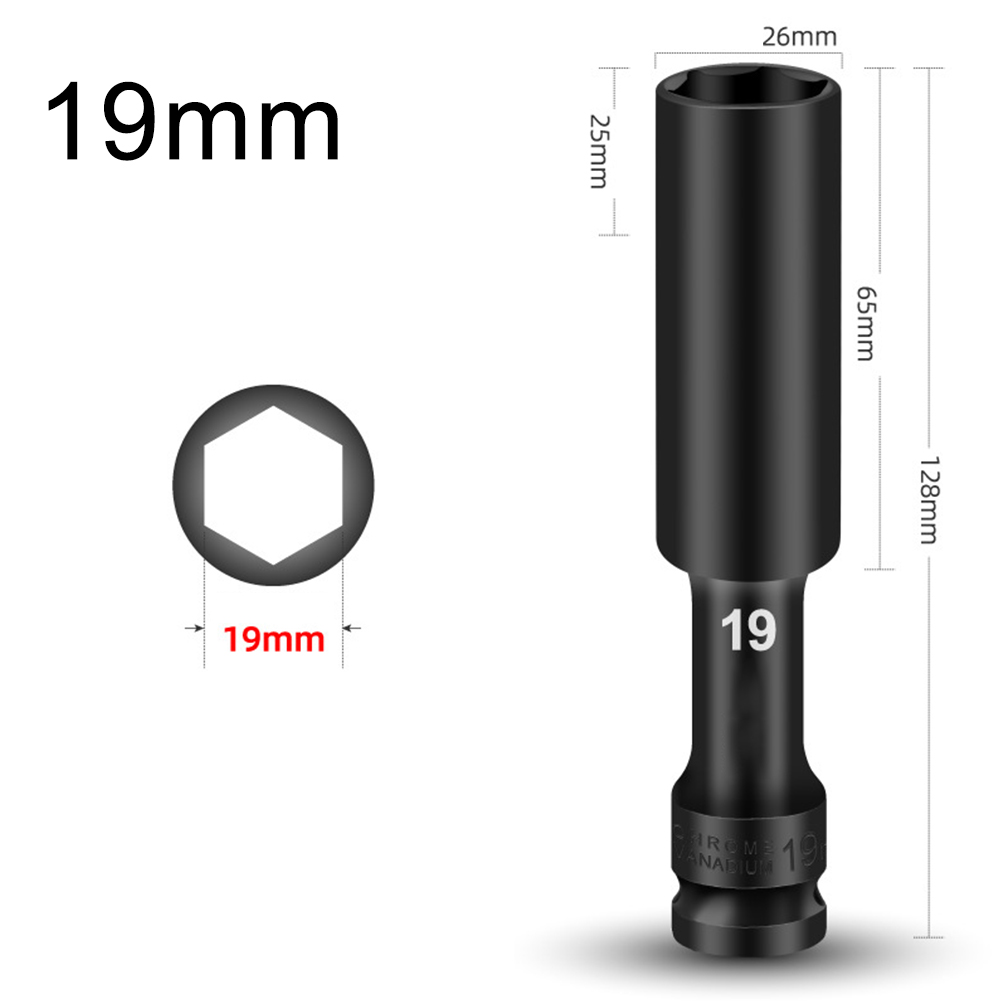1/2 Drive Socket Impact Wrench Hex Socket Head 8-24mm Adapter Spanner Converter Deep Impact Socket Head Tire Removal Tools: WHITE
