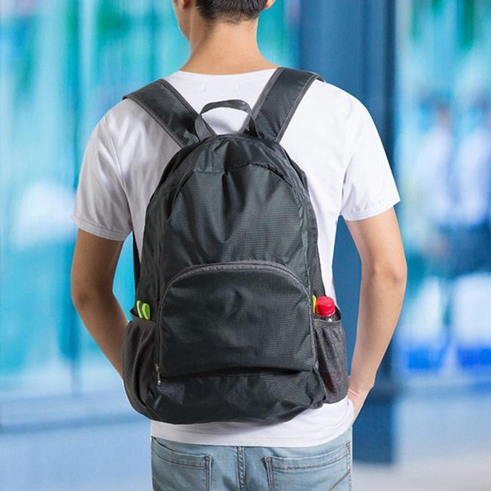 Tragbare draussen Wasserdicht Reisen Schulter Rucksäcke Falten Nylon Camping Wandern Radfahren Sport Tasche