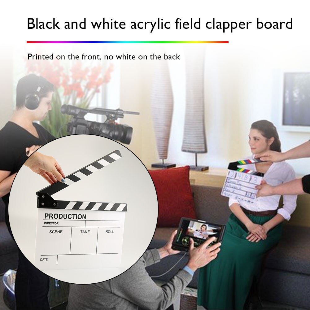 Claquette en bois pour réalisateur de Film, scène de télévision, panneau à claquettes pour vidéo, accessoire photographique, décorations suspendues, planche à outils de tournage