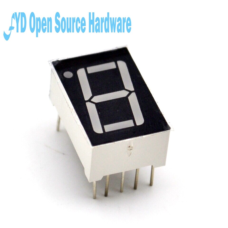 10pcs 1bit 1 bit Common Anode Positive Digital Tube 0.56" 0.56in. Red LED Digit 7 Segment