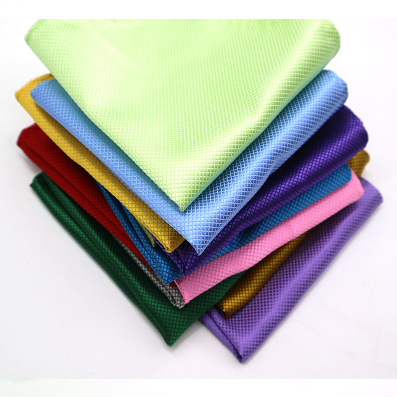 Luxe Heren Zakdoek Plaid Effen Kleur Zakdoeken Polyester Hanky Business Pochet Borst Handdoek 21*21CM