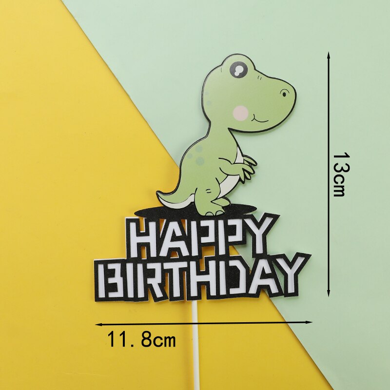 Söt äggskal dinosaurie tecknad baby dekoration lövsnöre archetree cake topper för barn födelsedagsfest tillbehör bakning: 1pc dinosauriepapper a