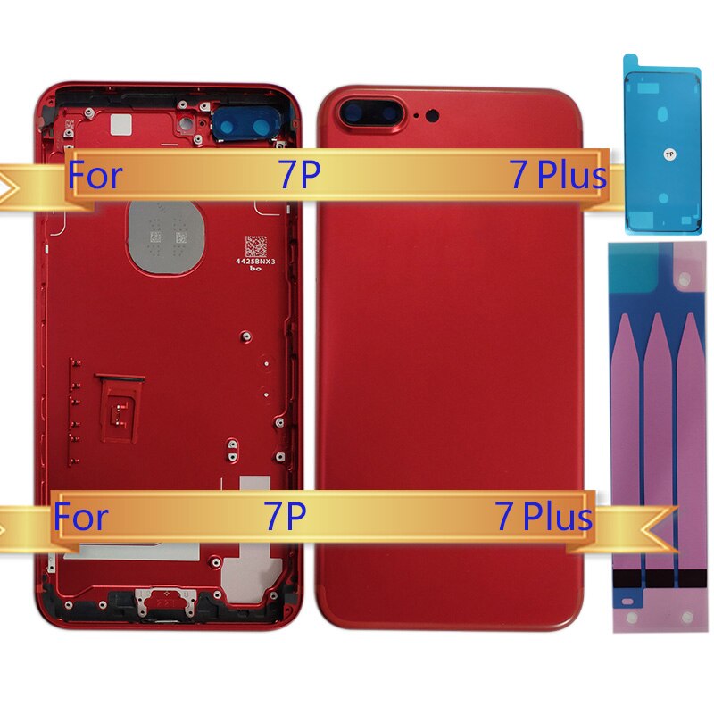 7 p volta habitação para iphone 7 plus 7 plus volta da bateria capa quadro chassi médio + vidro capa sem cabo flexível montagem