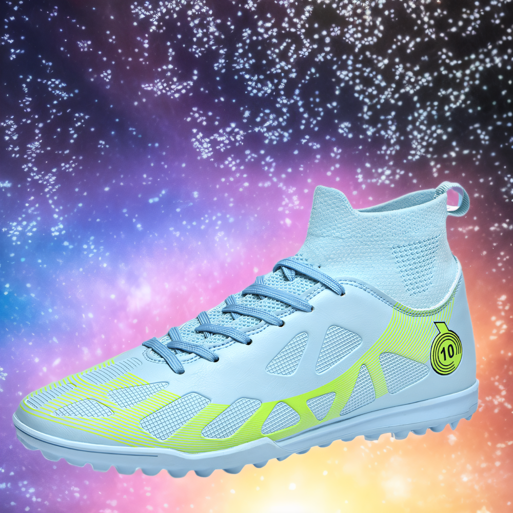 Men Football Boots Breathable Sport Training Soccer Shoes Cleats Sport Outdoor TF Futsal Match Turf Grass: SKY BLUE / 37