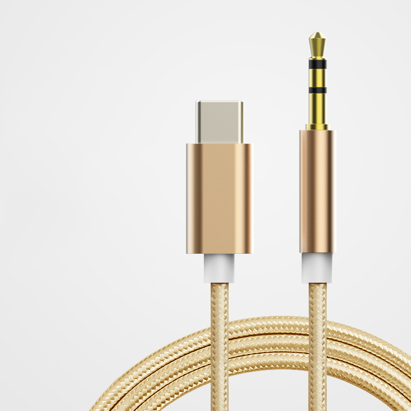 Cable de Audio Usb tipo C a Aux de 3,5mm, adaptador de conector de auriculares, altavoz, para coche, para Samsung S20 Plus, Note 20, S21, Ultra Tab S7: YELLOW