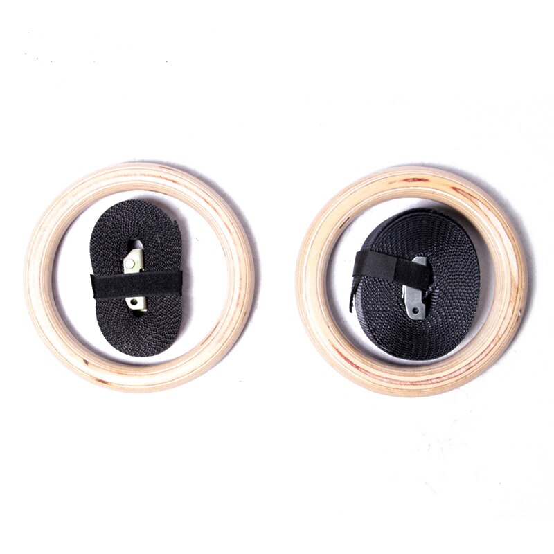 Anéis da Ginástica de madeira Anéis De Ginástica com Ajustável Longo Fivelas Tiras Treino Para Home Gym & Aptidão Cruz