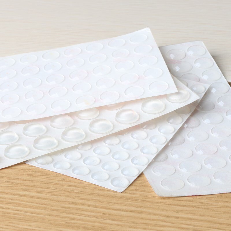 64/100 stk gennemsigtige dørstopper selvklæbende silikone puder kabinet kofangere gummi spjæld buffer pude møbel hardware