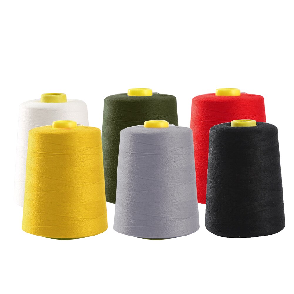 Huge Spools Textile Industrial Polyester Quilting Heavy Duty DIY 8000 Yard Machine Sewing Thread Home All Purpose Serger Cones