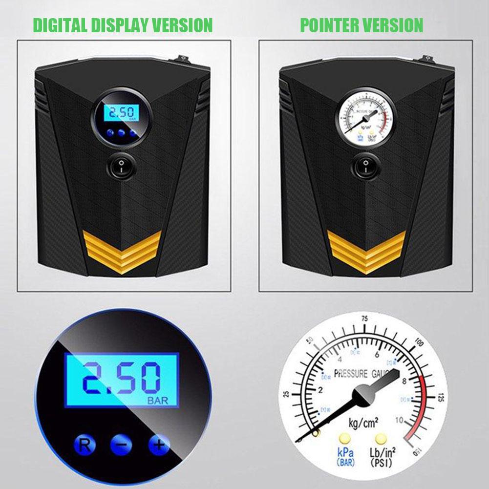 Portable car air pump Car air pump 12V digital portable tire pump Exterior inflation Auto stop Accessories W0N6