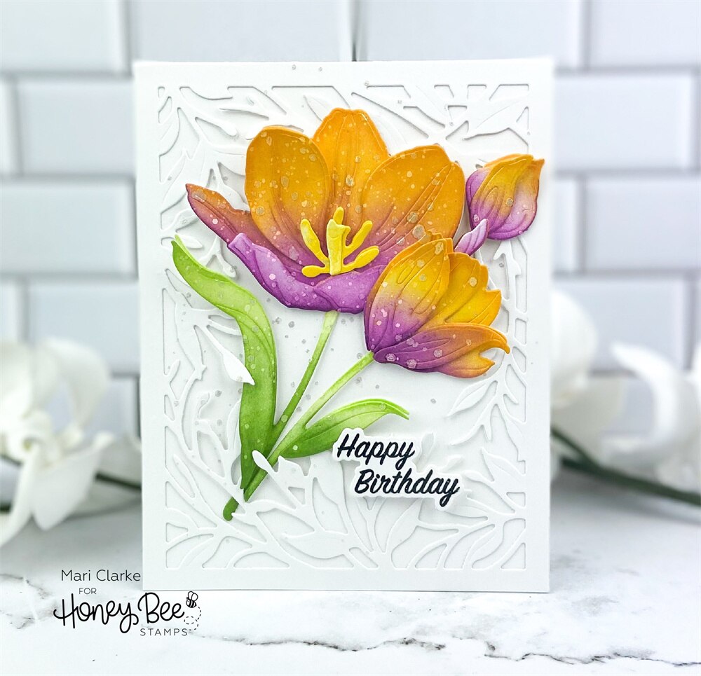 Scrapbook Diary Decorate Embossing Template Lovely Layers Tulips Metal cutting dies Diy Card Handmade Craft Reusable Molds