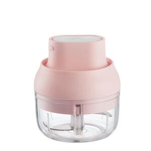 Wireless Portable Electric Crusher Multipurpose Mini USB Rechargable Vegetables Cup Blender Garlic Chopper Cutter Kitchen Tools: Pink