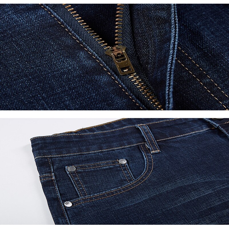 style plus size jeans stretch 9XL hip circumference 143CM men's cotton zipper pocket loose plus fat trousers plus size jeans