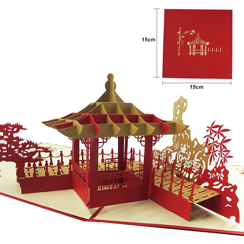 Wedding Invitation Card 3D Chinese Dragon Birthday Greeting Cards Pop Up Paper Crafts Postcard 1