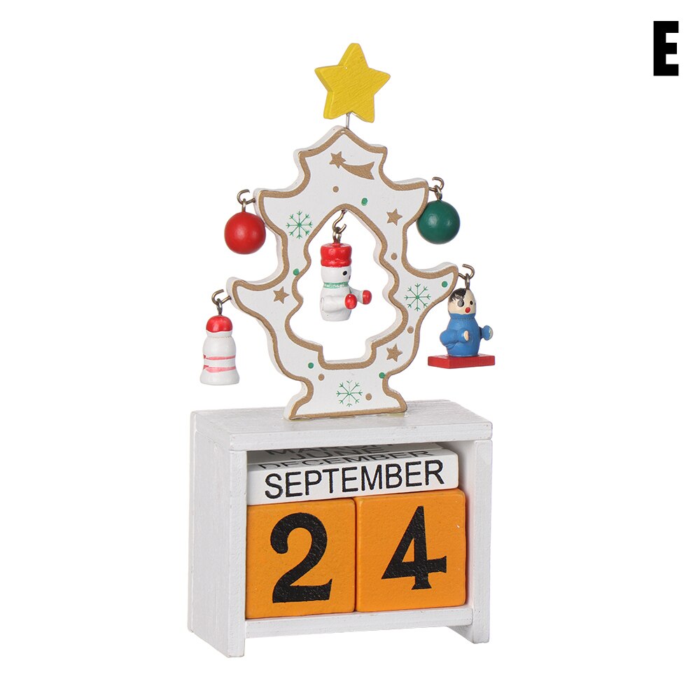 Christmas Wood Christmas Advent Calendars Christmas Decorations for Home Xmas Ornament: E