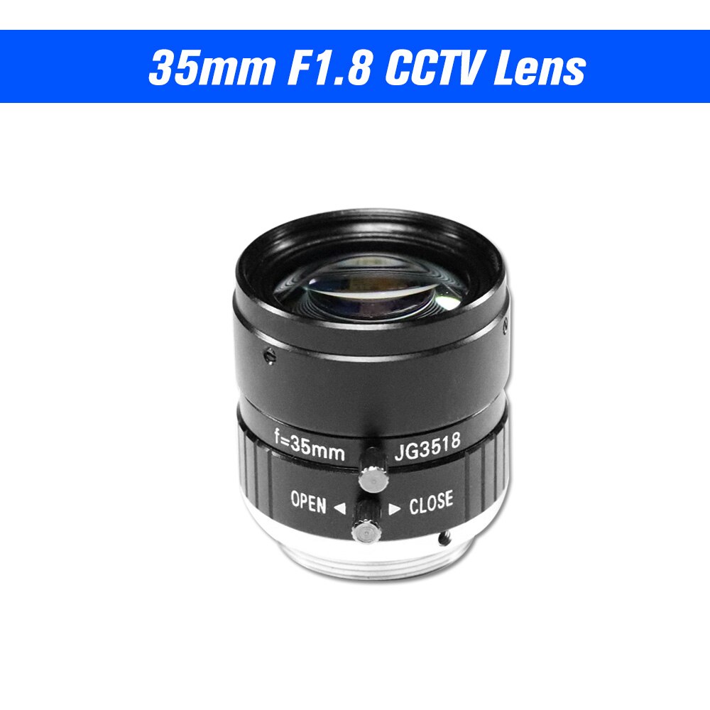 35mm Objektiv F 1,8 CS-montieren 5,0 MegaPixel 17,5 Grad Objektiv Infrarot Nachtsicht Für CCTV Sicherheit Kamera Industrie objektiv