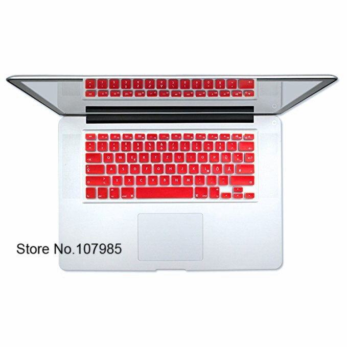 US Layout Duitse Letters Toetsenbord Beschermer Voor Macbook Air Pro Retina 13 &quot;15&quot; 17 &quot;Laptop Skin Covers voor Mac book 13 15 QWERTZ