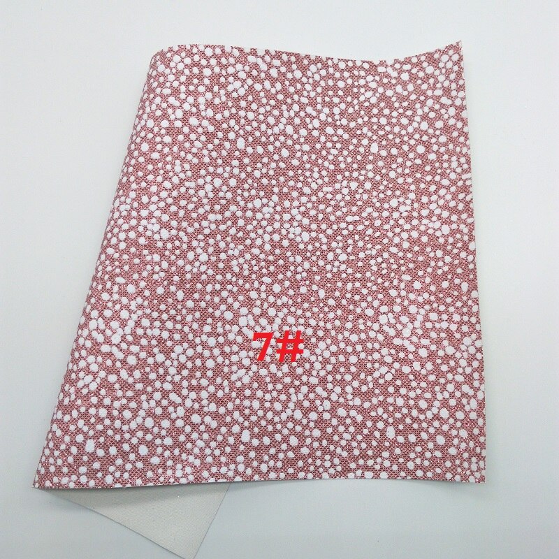 Vinilo de tamaño A4 de 21X29 CM Glitterwishcome para lazos impresos puntos de cuero brillante Fabirc hojas de cuero de imitación para lazos ¡GM340B: 7