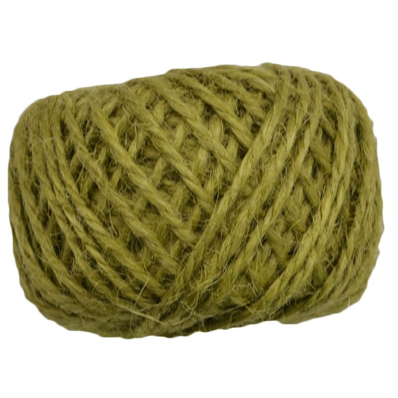 30M Natuurlijke Jute Touw Touw Jute Party Wedding Wrapping Kaarten Draad Scrapbooking Stringsflorists Craft Decor 9 Kleuren: Army Green