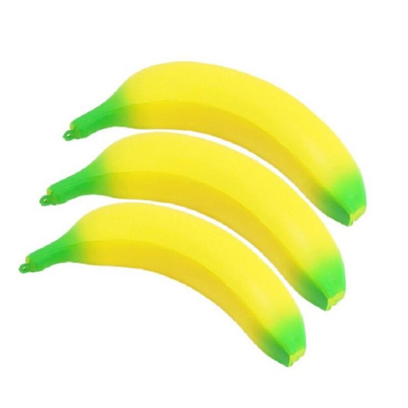 Jumbo kawaii banan squishy simulering frukt pu mjuk långsamt stigande kläm leksaker telefonband doftande stressavlastande leksak