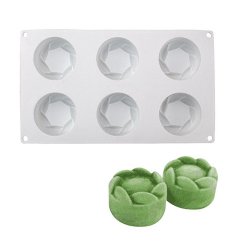 Caramelle al cioccolato zucchero artigianale pasta stampo arte stampo per sapone in Silicone stampi per candele domestiche fai da te fatto a mano a forma di 6 fiori regalo