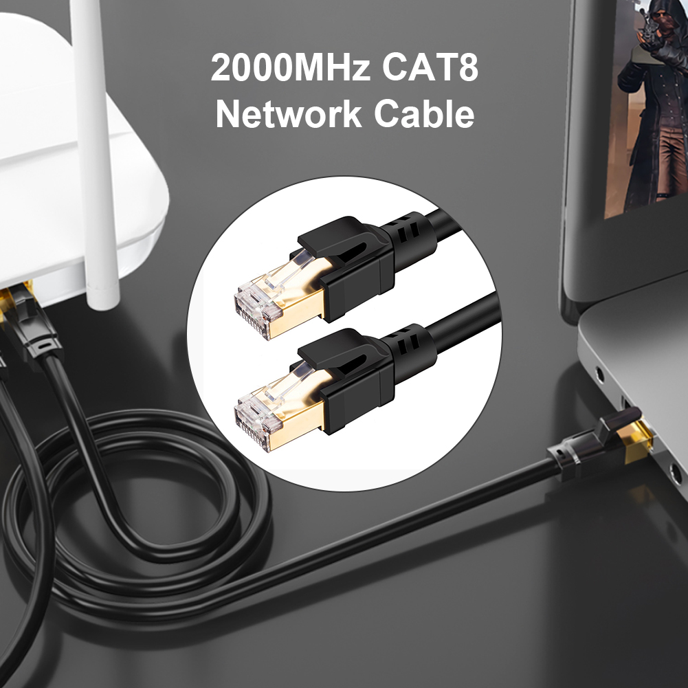 Cat8 Router WiFi komputer kabel Ethernet 2GHz sieć Internet przewody przewody PC RJ45 LAN linie sieciowe Patch Cord