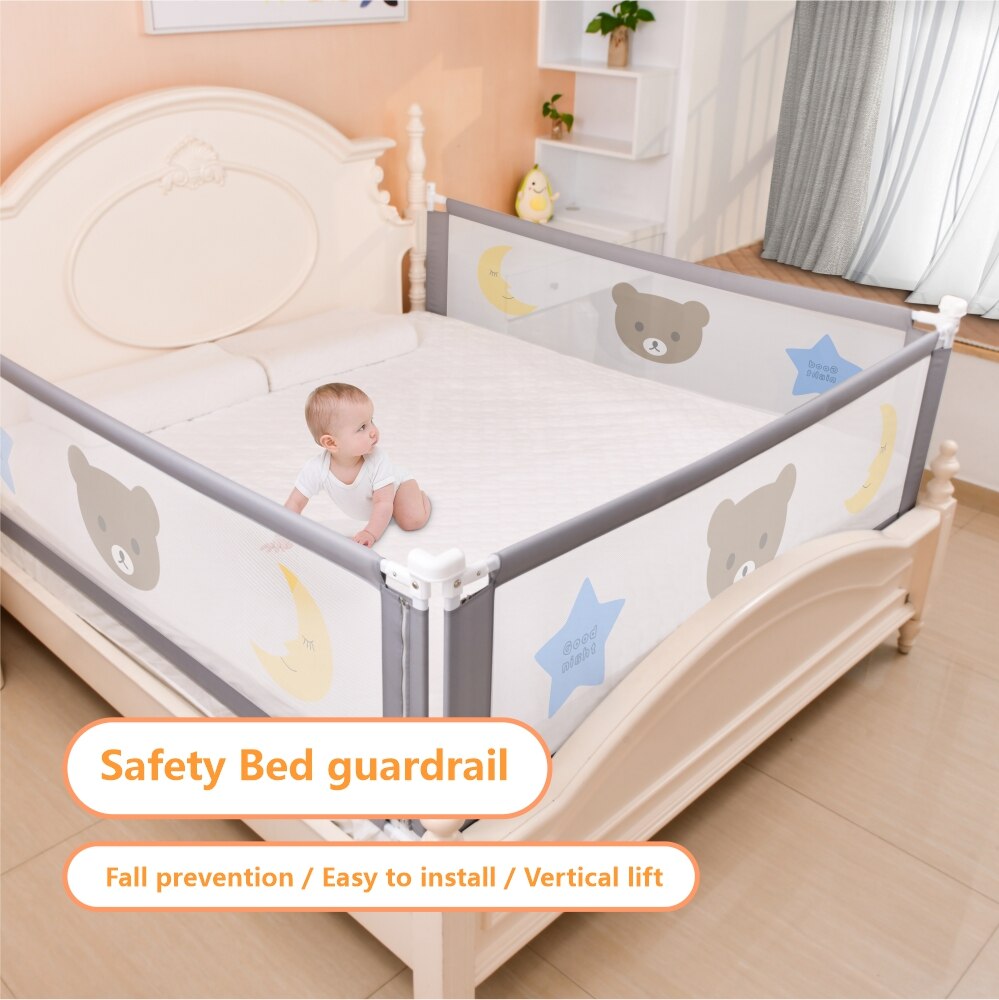 Kinderen Bed Barrière Hek Veiligheid Vangrail Security Opvouwbare Baby Thuis Kinderbox Op Bed Hekwerk Gate Wieg Verstelbare Kids Rails