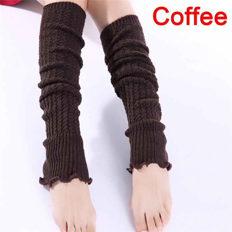 Jambières d'hiver longues pour femmes et filles, tricot, Leggings, bas, chaussettes: Coffee