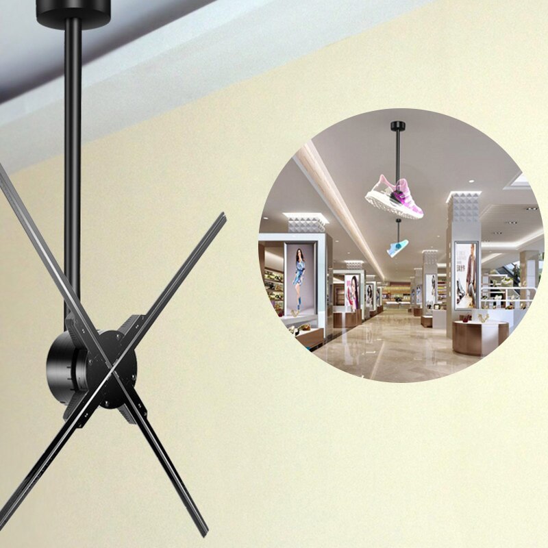 Soporte Universal de barra recta colgante para techo, led para ventilador de holograma 3d, pantalla de publicidad, 42cm, 50cm, 60cm, 65cm, 70cm