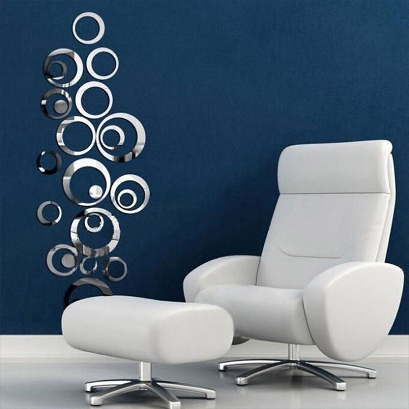 3D DIY Circles Mirror Wall Stickers for Kids Room Art Acrylic Sticker Home Decor Living Room Decoration Bedroom Decor Wall Decal