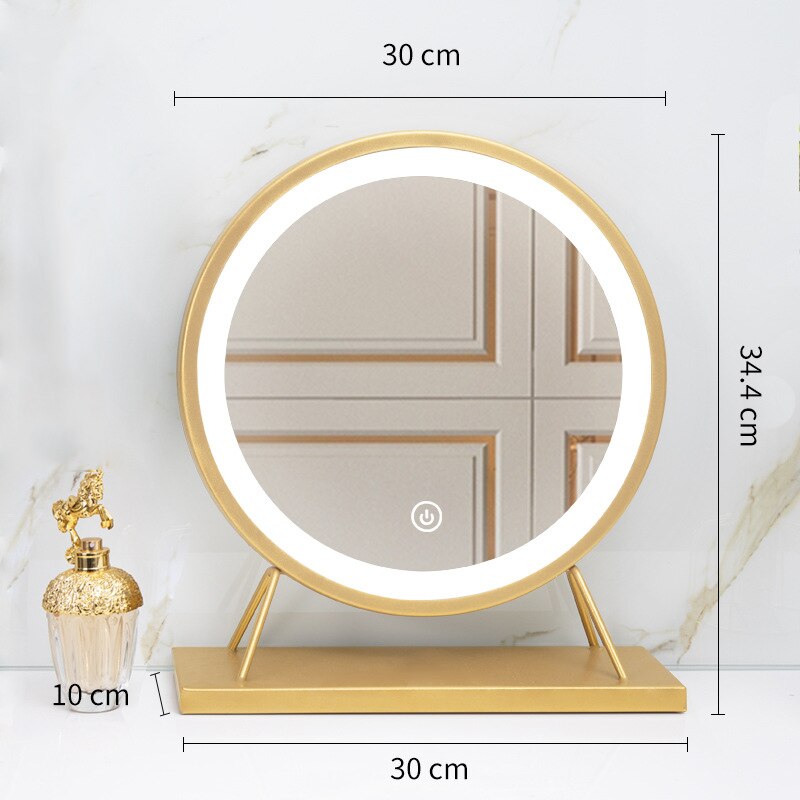 Mirror LED Desktop Makeup Mirror All-in-one Beauty USB Mirrors Home Dressing Table Desktop Makeup Mirrors 사이드미러 LED: S