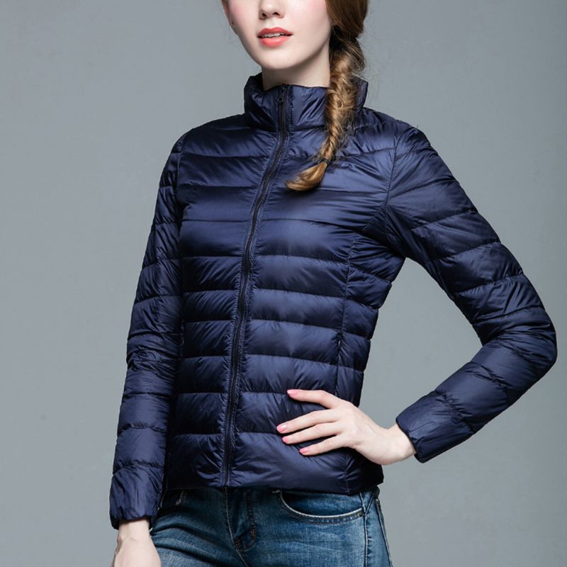 Mujer Uniqlo estilo pato abajo ligero prendas de vestir exteriores de invierno chaqueta Puffer nueva