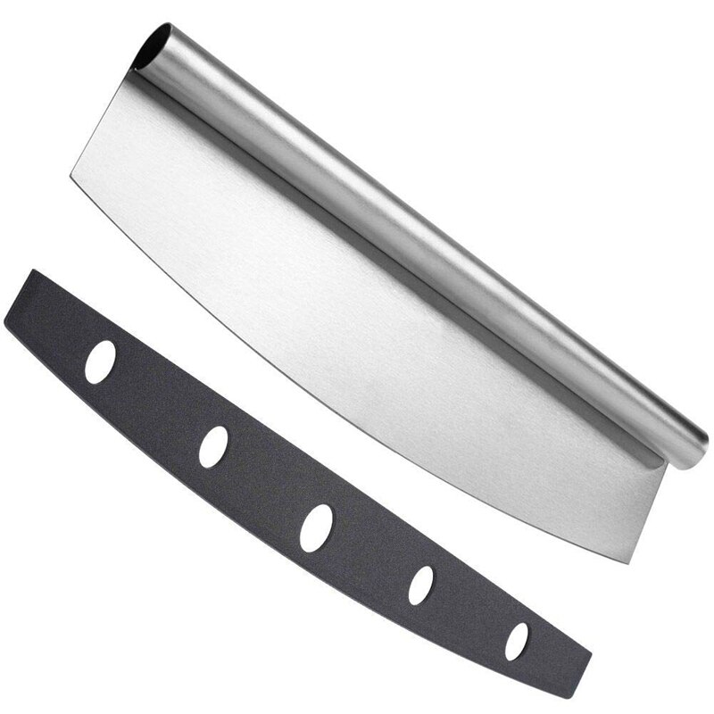 Pizza Cutter Rocker Blade-14 Inch Sharp Rvs Slicer Mes Vaatwasmachinebestendig