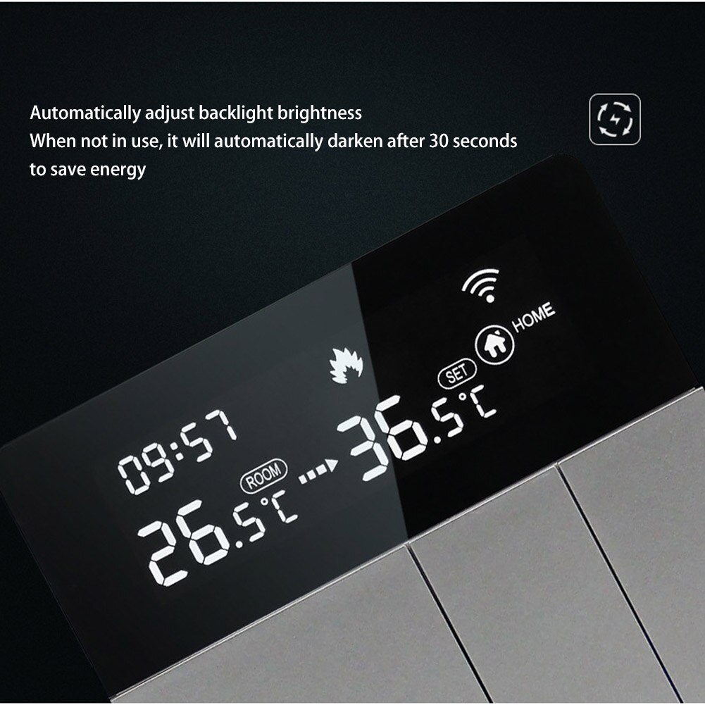 Tuya Programmable LCD Touch Screen WiFi Smart Thermostat 100-240V Remote Temperature Controller for Electric Floor Heating Water