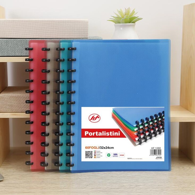 12-hole a4 business office loose-leaf bag rotating folder color booklet student music folder