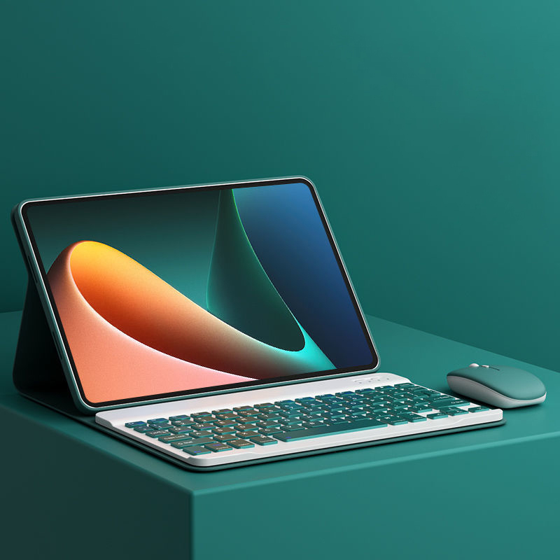 Funda para Xiaomi Mi Pad 5 con teclado, ratón inalámbrico retroiluminado con LED para Xiaomi Mipad 5 5 pro, funda magnética, ratón inalámbrico gratis
