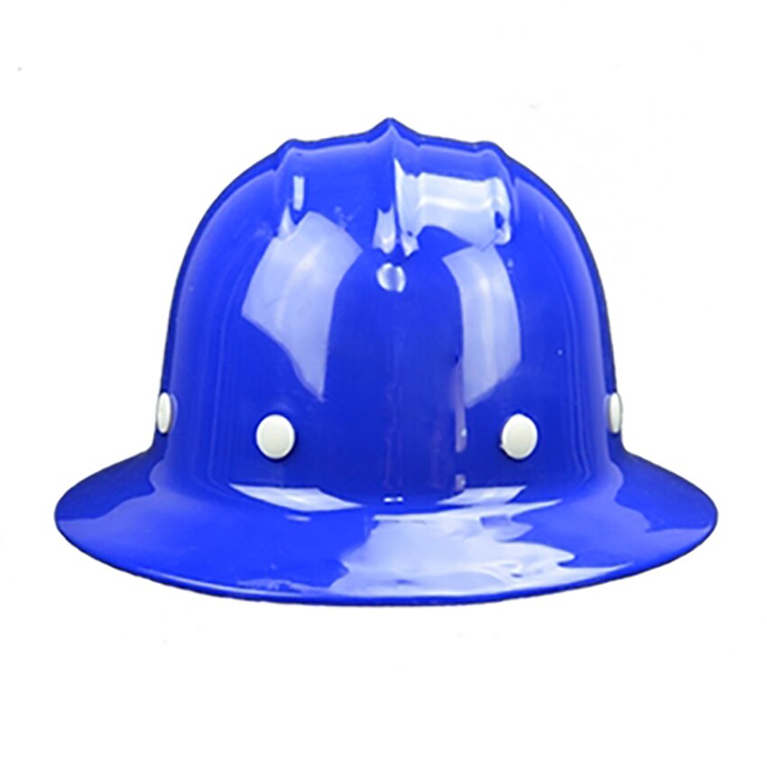 Full Brim Hard Hat, 8-Point Ratchet Suspension, Impact Resistance Safety Helmet Adjustable Hat, Red, Blue, Yellow, White: Blue