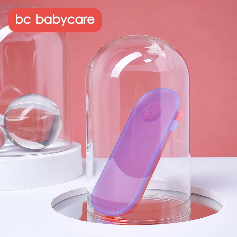 Bc babycare bærbar babyservice opbevaringsboks rejse babyer spædbørn småbørn ske gaffel opbevaringstaske pp opbevaringsbeholder: Lyserød
