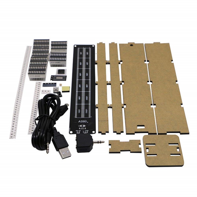 AS60 LED Niveau Volume Display VU Meter Muziek Spectrum Elektronische DIY Kits 2.0 Kanaals 60-segment Professionele Volume VU table1pc: Default Title