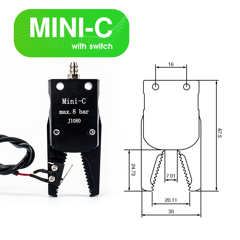 Koceru pneumatic mini gripper  j1080/1060 manipulator accessories, mechanical device, water outlet clip for industrial robots: Royal blue / 1-1/4 "