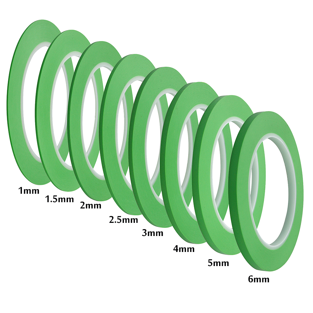 High-Temp Vinyl Fine Line Masking Tape Fineline Tape Green 33M/roll