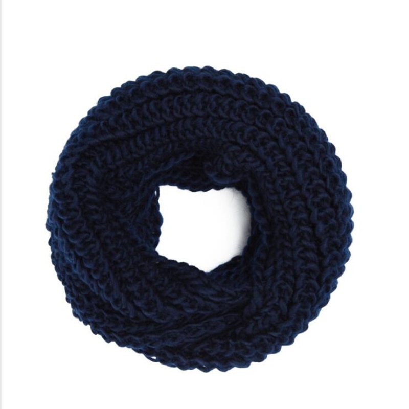 Winter Scarf Knitted Scarves Collar Neck Warmer Woman's Crochet Ring Spain Loop Women Scarves For Lady